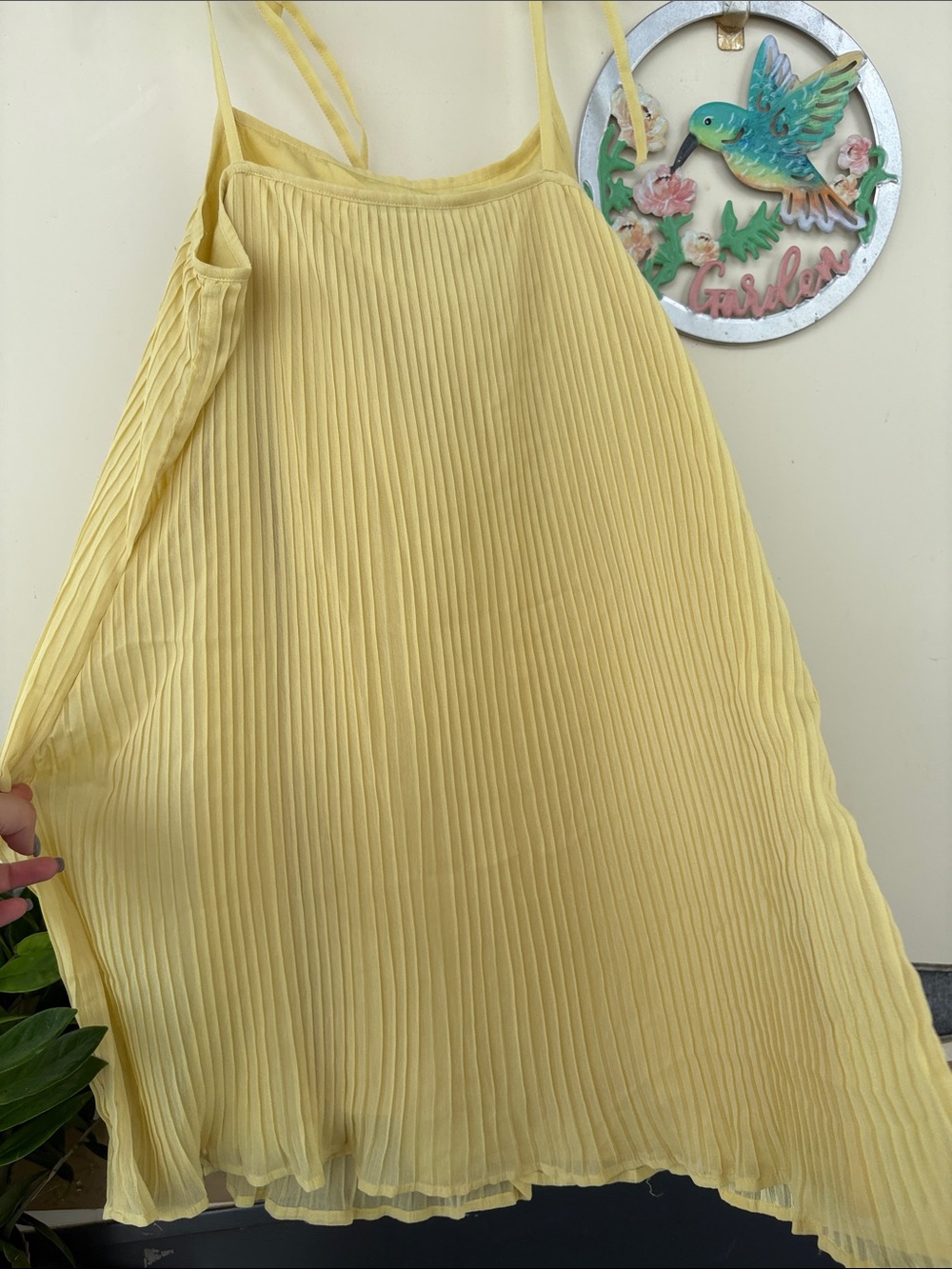 BCBGeneration Yellow Pleated Strapless Sundress - Picture 4 of 8